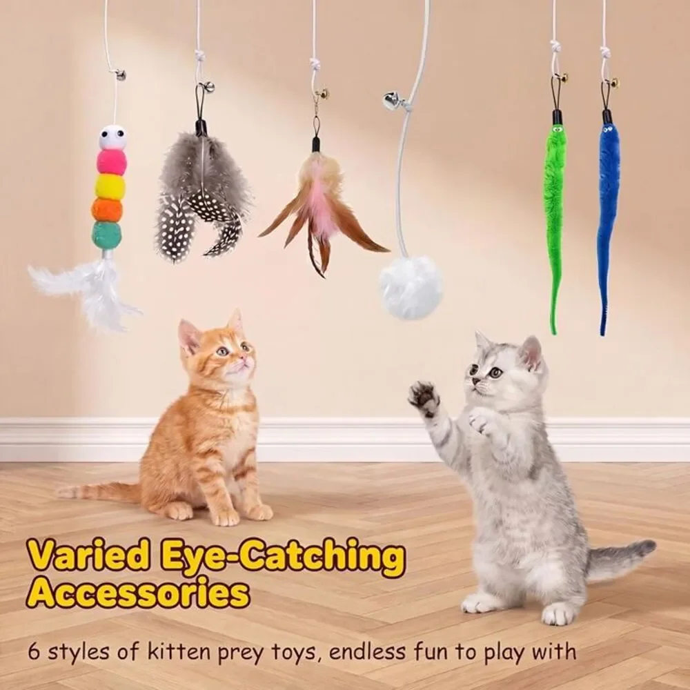 New Interactive Cat Toys for Indoor Cats, Automatic Hanging Cat Toys